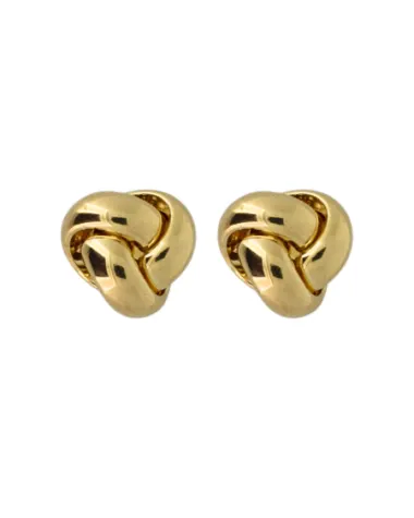 9CT Y/G KNOT EARRINGS 12mm